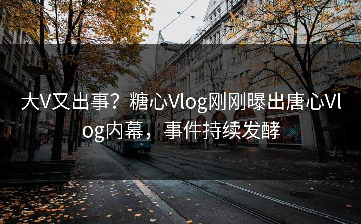 大V又出事？糖心Vlog刚刚曝出唐心Vlog内幕，事件持续发酵