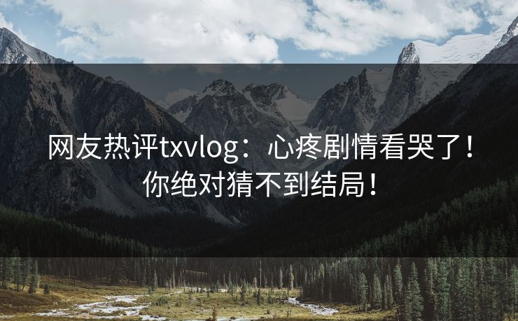 网友热评txvlog：心疼剧情看哭了！你绝对猜不到结局！
